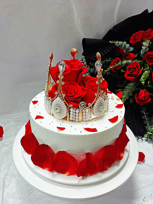 『蛋糕唯爱2.5磅、高贵女王19支红玫瑰』单品/组合 商品图4