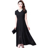 WXY-0799夏装新款V领黑色成熟风流行桑蚕丝裙 商品缩略图2