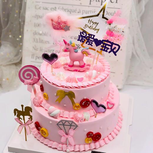 【独角兽蛋糕】-儿童款生日蛋糕-可可爱爱 商品图7