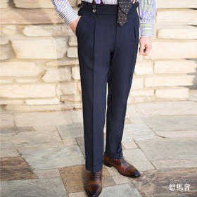 Hardy Minnis Fresco Lite 强捻抗皱藏蓝色意式工艺裤装（4色可选）