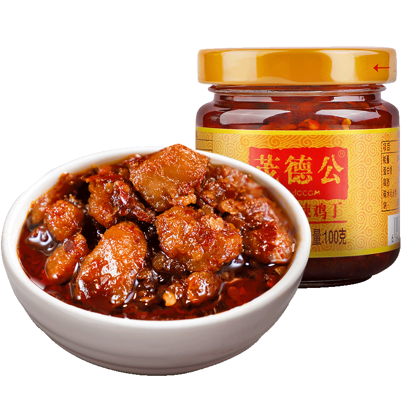 茂德公香辣鸡丁辣椒酱农家香辣拌面拌饭酱自制下饭菜100g