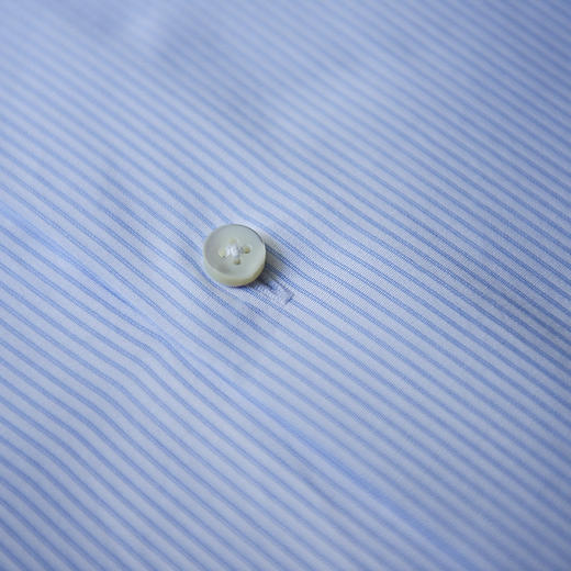 Canclini 90支双纱蓝色条纹意式工艺衬衫 商品图5
