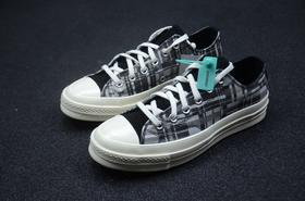 男女鞋真标半码原盒制#聚氨酯硅蓝PU拉帮中底❗高帮 低帮 浅灰 宝蓝 黑白不规则格子”166850C，尺码：35--44