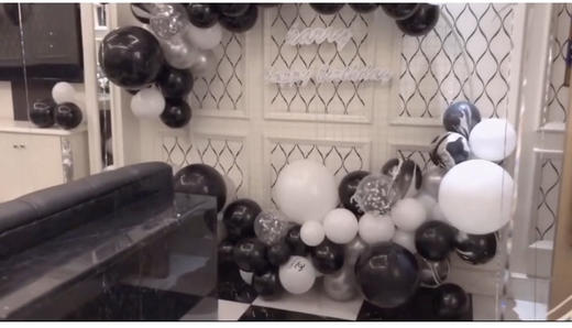 不一样的黑白生日/求婚/表白布置现场 商品图3