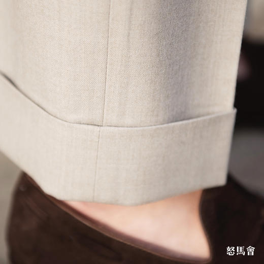 Hardy Minnis Fresco Lite 强捻抗皱米白色意式工艺裤装 商品图4