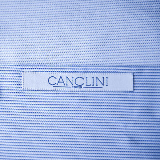Canclini 90支双股蓝色细条纹意式工艺衬衫 商品图7
