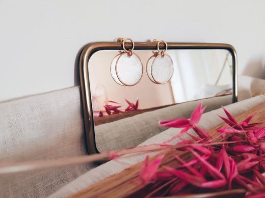 Gisel B BOUCLES PUCES NACRE 商品图1