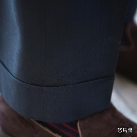 Luigi Botto 自然弹力深蓝色意式工艺裤装 商品图4