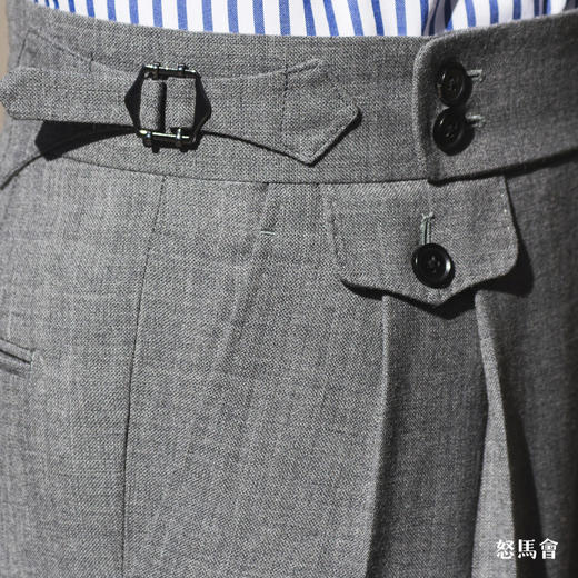 Hardy Minnis Fresco 强捻抗皱灰色意式工艺裤装 商品图5