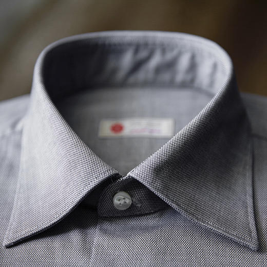 Canclini 100支双股纱埃及棉灰色意式工艺衬衫 商品图2