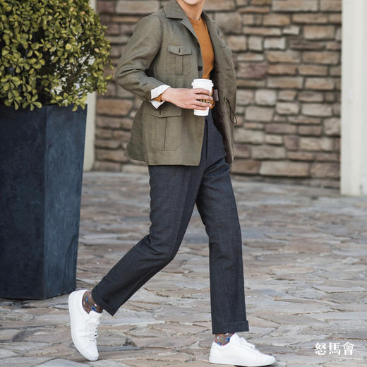 Baird Mcnutt 爱尔兰亚麻绿卡其游猎夹克 商品图4