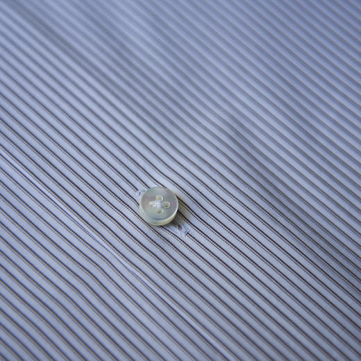 Canclini 120支双股纱埃及棉棕色细条纹意式工艺衬衫 商品图5