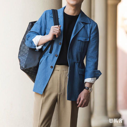 Sojitz 棉质轻水洗丹宁游猎夹克 商品图0