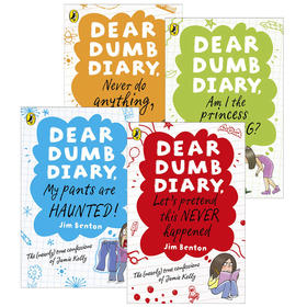 呆呆日记1-4册套装 英文原版书籍 Dear Dumb Diary 傻丫头日记