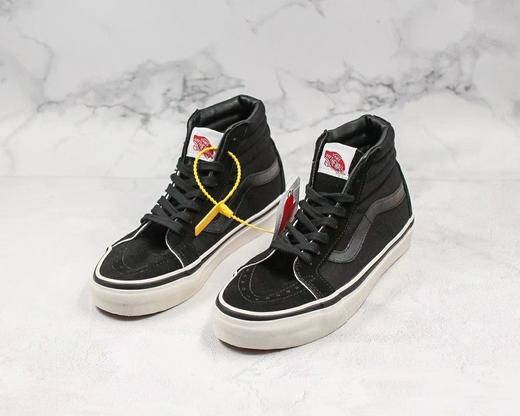 Vans范斯 黑白经典系列 SK8-Hi 安纳海姆高帮男女新款板鞋 尺码：35--44   工艺：硫化1:1 商品图0