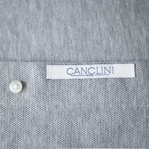Canclini 90支双股埃及棉珠地针织灰色意式工艺衬衫 商品图7
