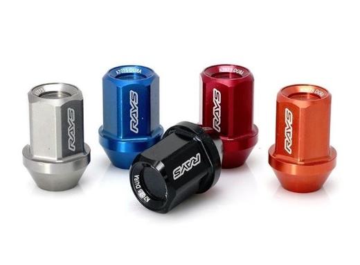 日本进口 RAYS 正品防盗轮圈螺帽  DURA-LOCK & NUT SET Straight 型号 5色螺帽 商品图1