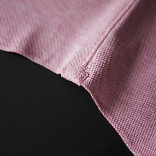 Canclini 90支双股纱埃及棉珠地针织粉色意式工艺衬衫 商品图5