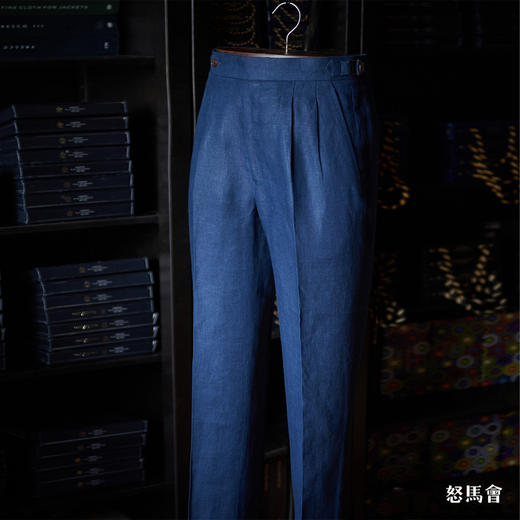 Baird  Mcnutt  深蓝色爱尔兰亚麻意式工艺裤装 商品图0