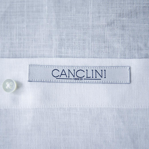 Canclini 法国亚麻白色意式工艺衬衫 商品图7
