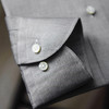 Canclini 100支双股纱埃及棉灰色意式工艺衬衫 商品缩略图4