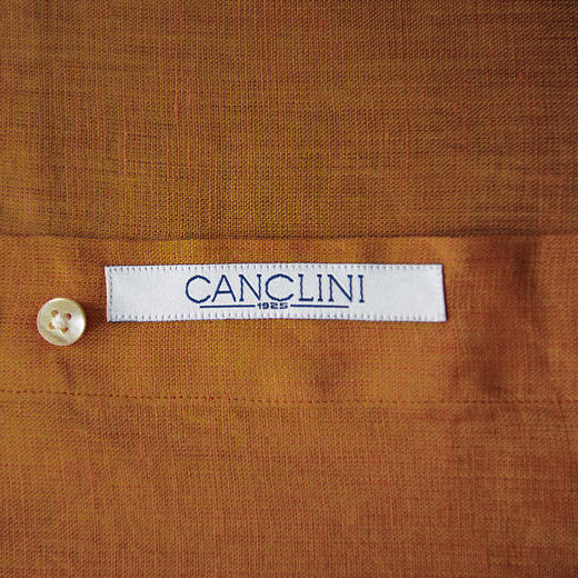 Canclini 法国亚麻橙色意式工艺衬衫 商品图8