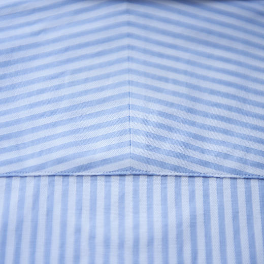Canclini 90支双股纱埃及棉蓝条纹意式工艺衬衫 商品图7