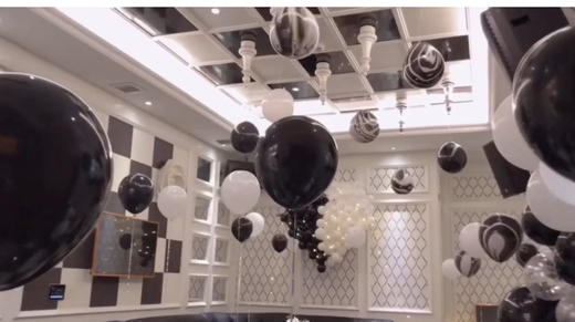 不一样的黑白生日/求婚/表白布置现场 商品图0