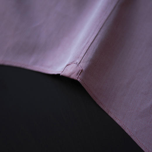 Canclini 90支双股纱埃及棉红色斜纹意式工艺衬衫 商品图7