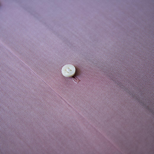 Canclini 90支双股纱埃及棉红色斜纹意式工艺衬衫 商品图5