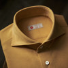 Canclini 90支双股埃及棉珠地针织姜黄色意式工艺衬衫 商品缩略图1