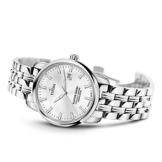 Titoni瑞士梅花手表大师系列天文台自动机械男表83188-S-575 商品图3