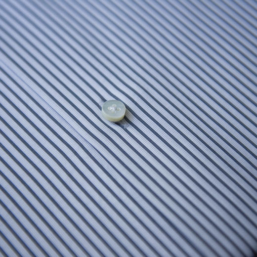 Stylbiella 120支双股纱埃及棉深灰条纹府绸意式工艺衬衫 商品图5