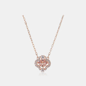 Swarovski施华洛世奇正品项链女士20新款粉红色花朵项链 5514488
