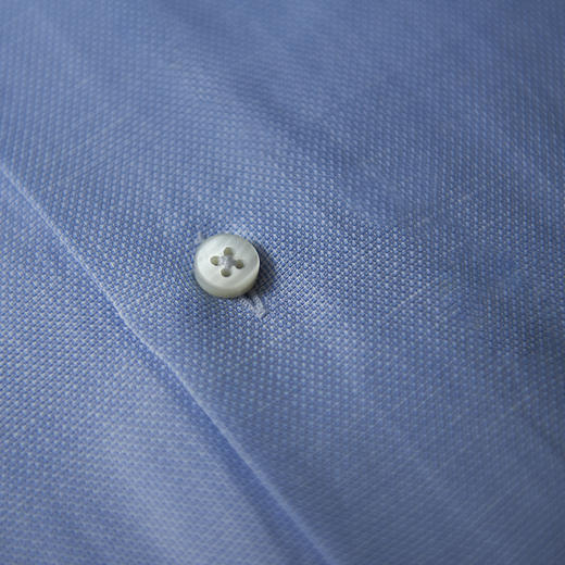 Canclini 亚麻棉浅蓝色提花意式工艺衬衫 商品图4