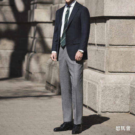 Hardy Minnis Fresco 强捻抗皱灰色意式工艺裤装 商品图1