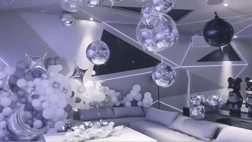 酷酷帅气银黑色主题布置 商品图1