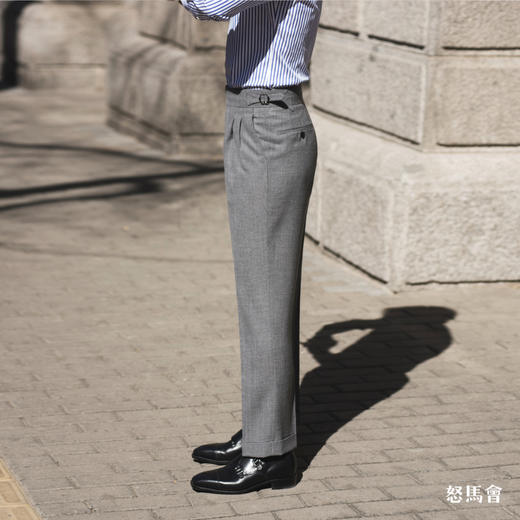 Hardy Minnis Fresco 强捻抗皱灰色意式工艺裤装 商品图3