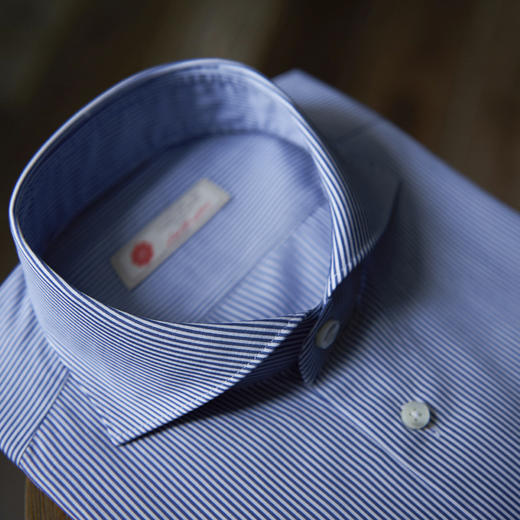 Canclini 蓝白条纹轻薄意式工艺衬衫 商品图1