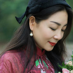 【林栖设计小店】 （现货）珍珠18K金原创复古气质百搭珍珠白耳环配饰小众2902434