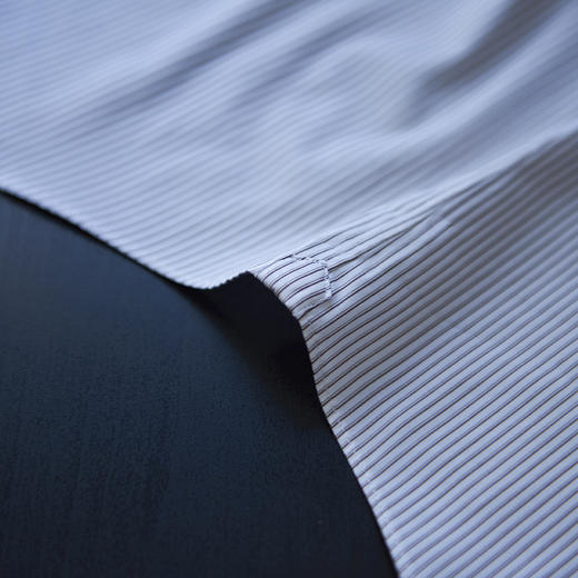 Canclini 120支双股纱埃及棉棕色细条纹意式工艺衬衫 商品图6