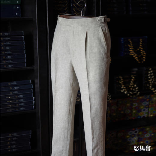 Baird  Mcnutt 燕麦色爱尔兰亚麻意式工艺裤装 商品图0