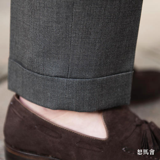 Vitale Barberis Canonico 羊毛羊绒棕色意式工艺裤装 商品图4