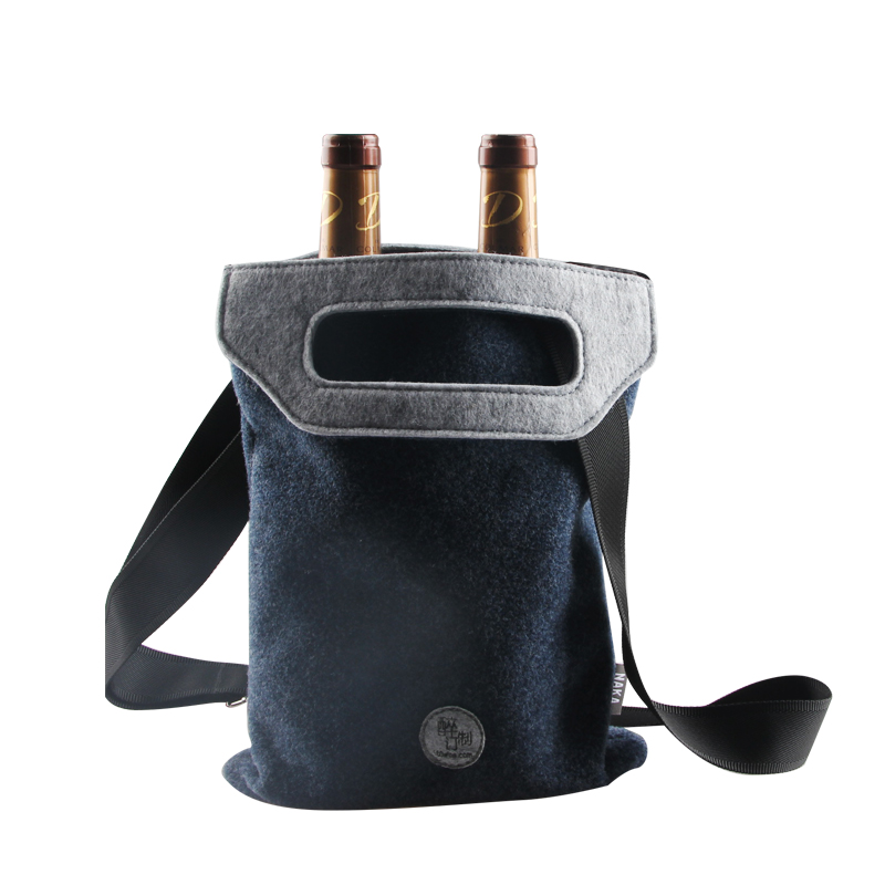 羊毛毡双支手提袋醉订制