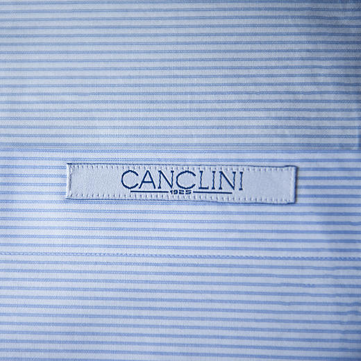 Canclini 90支双纱蓝色条纹意式工艺衬衫 商品图8