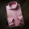 Canclini 90支双股纱埃及棉珠地针织粉色意式工艺衬衫 商品缩略图0
