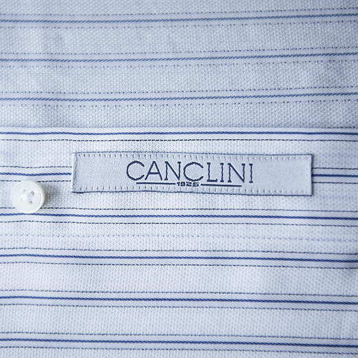 Canclini 埃及棉蓝白条纹意式工艺衬衫 商品图7