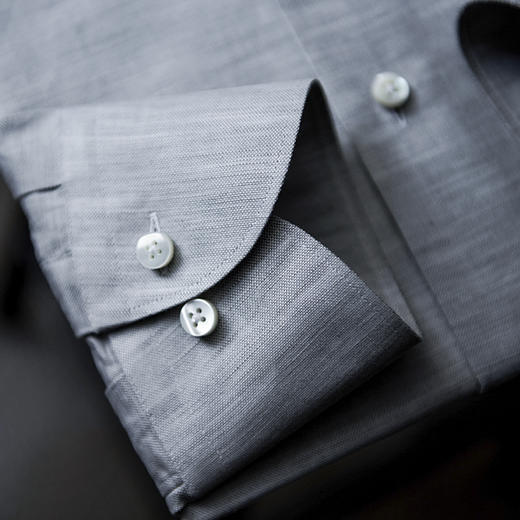 Canclini 棉麻淡灰色意式工艺衬衫 商品图4