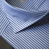 Stylbiella 120支双股纱埃及棉深灰条纹府绸意式工艺衬衫 商品缩略图3