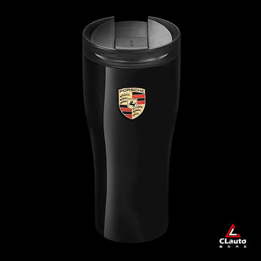 保时捷 双壁不锈钢黑色保温杯 商品图1